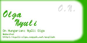 olga nyuli business card