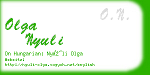olga nyuli business card